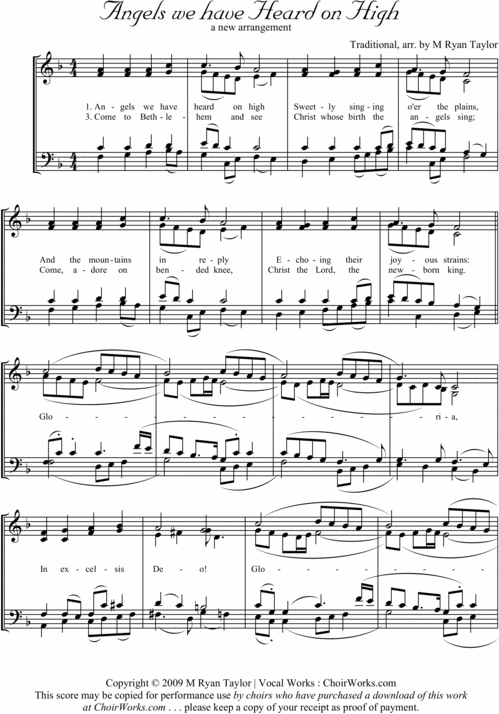Product picture Angels We Have Heard On High : Sheet Music