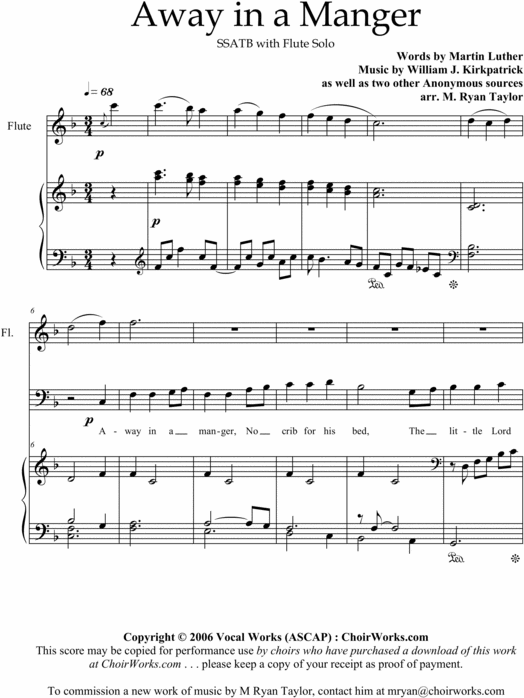 Product picture Away in a Manger : Sheet Music