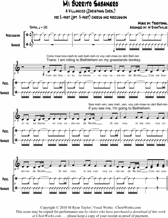 Product picture Con Mi Burrito Sabanero, a Villancico (Christmas Carol)