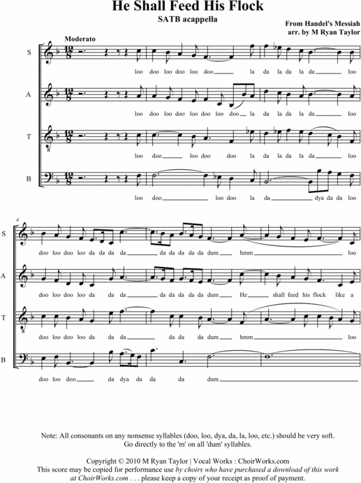 Product picture He Shall Feed His Flock : Sheet Music