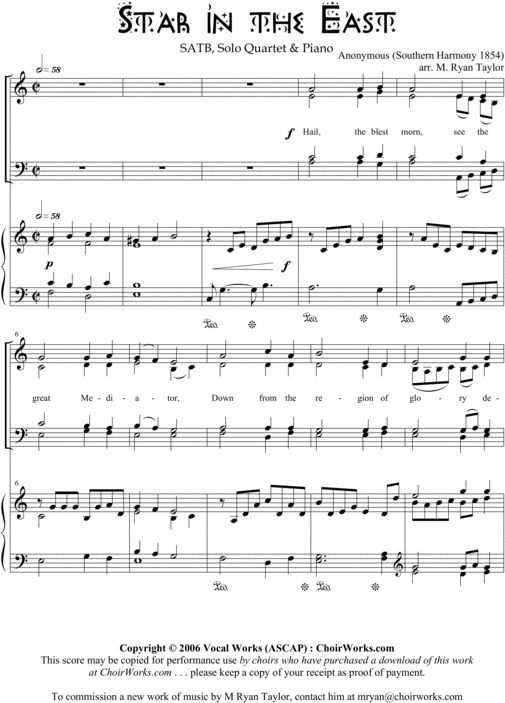 Product picture Star in the East : Sheet Music