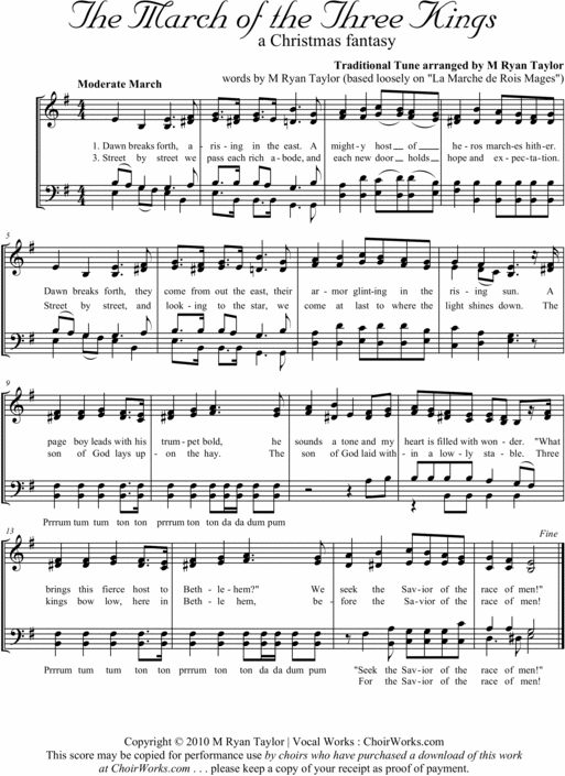 Product picture The March of the Three Kings (SATB) : Sheet Music
