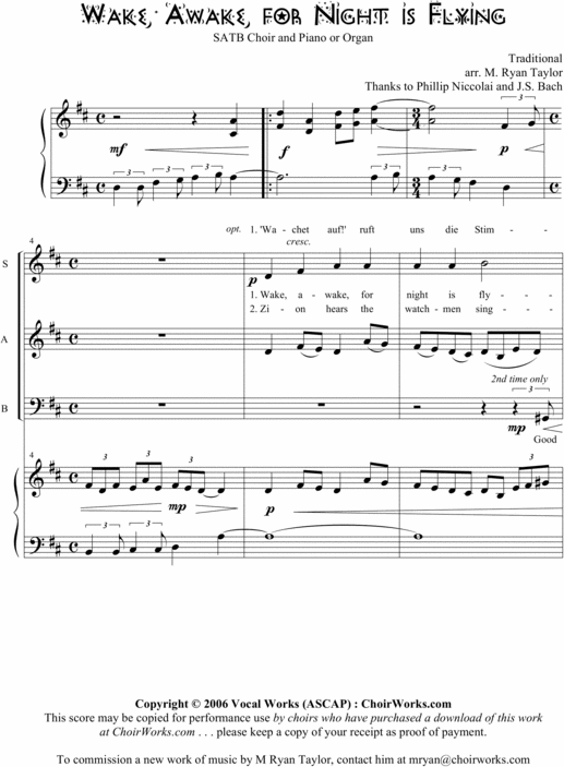 Product picture Wake, Awake, For Night is Flying : Sheet Music